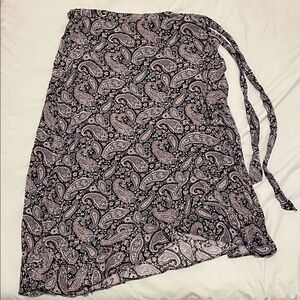 Paisley Print Midi Skirt